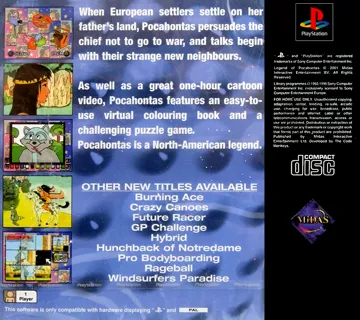 Legend of Pocahontas (EU) box cover back